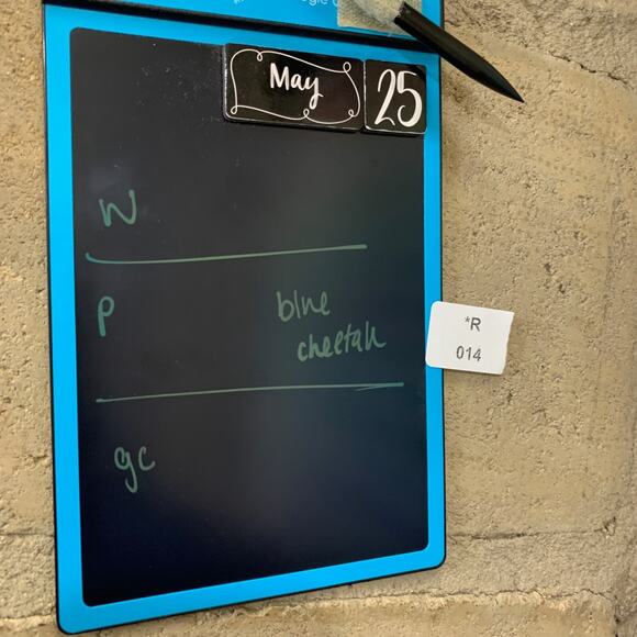 Barre3 Leggings Women XS Extra Small Blue Cheetah High Rise Wide Waistband Yoga - Picture 10 of 11